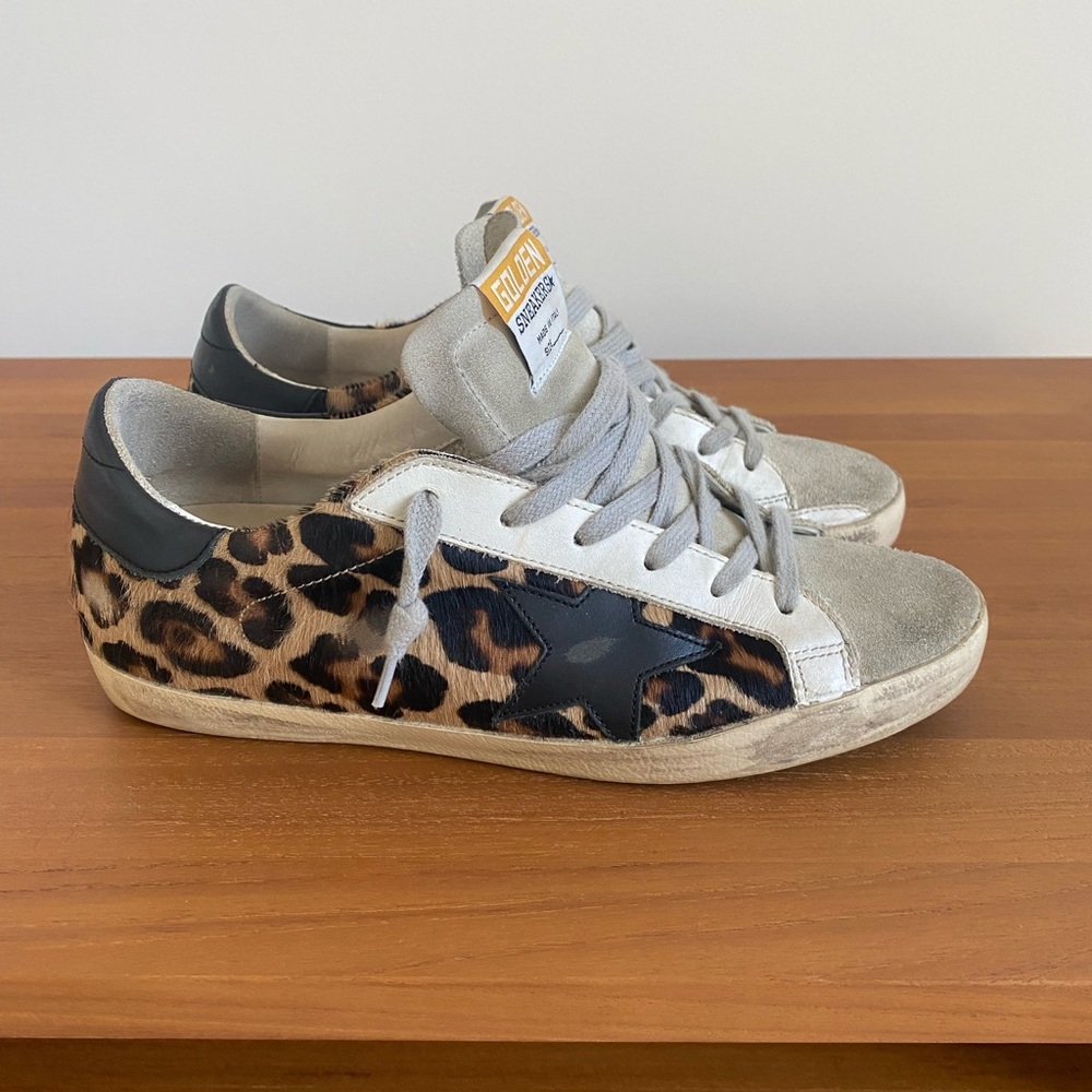 GGDG Superstar Leopard Calf Hair Sneakers - Picture 2 of 7
